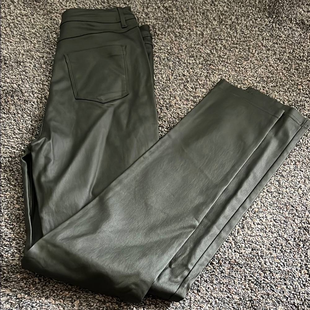 Chocolate Green Slim-Fit Pants